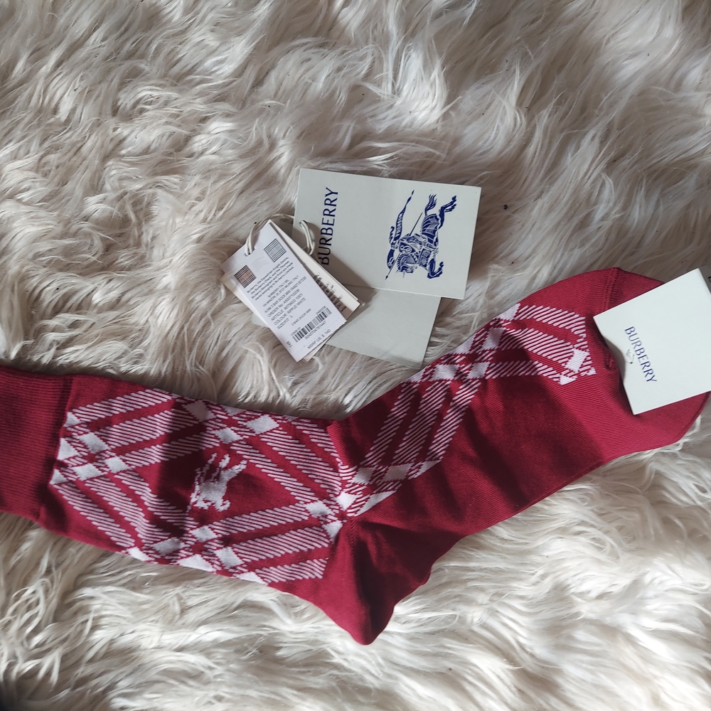 Burberry Red Plaid Men's Socks